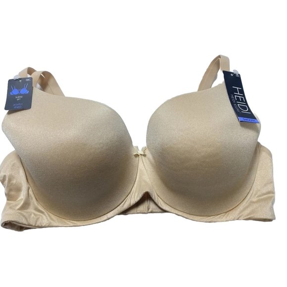 Designer Heidi Klum Bra 38C Nude Tan Women's Smooth T-Shirt Bra Brand New w Tags - Picture 1 of 14